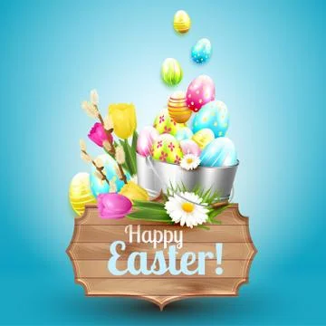 Easter greeting card Stock Illustration