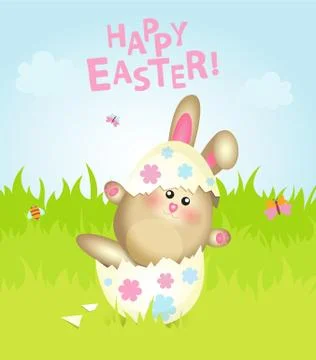 Easter greeting card Stock Illustration