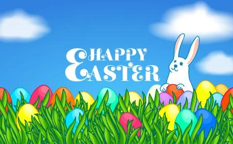 Easter greeting card Illustrazione stock