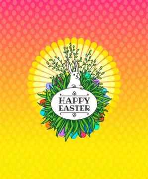 Easter greeting card Stock Illustration