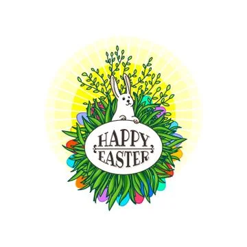 Easter greeting card Stock Illustration