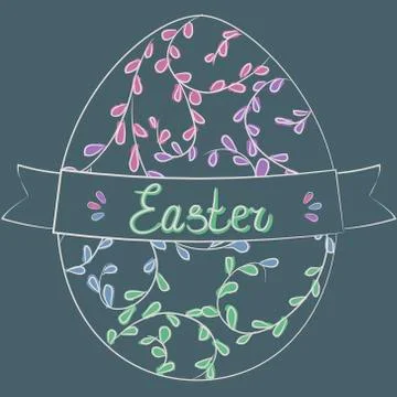 Easter Greeting Card Stock Illustration