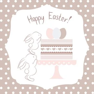 Easter Greeting Card Stock Illustration