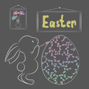 Easter Greeting Card Stock Illustration
