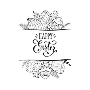 Easter greeting card Illustrazione stock