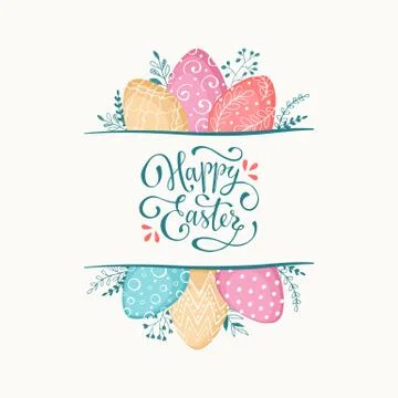 Easter greeting card Illustrazione stock