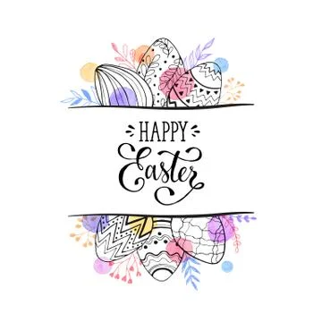 Easter greeting card Stock Illustration