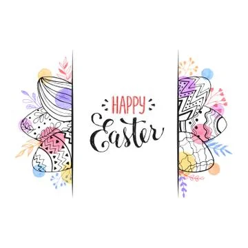 Easter greeting card Illustrazione stock