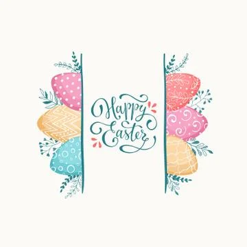 Easter greeting card Stock Illustration