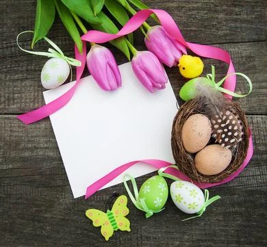Easter greeting card Stock Photos