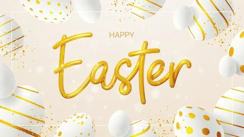 Easter greeting card template Stock Illustration