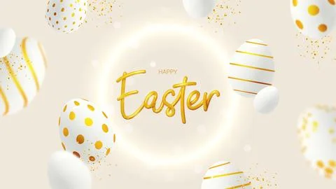 Easter greeting card template Stock Illustration