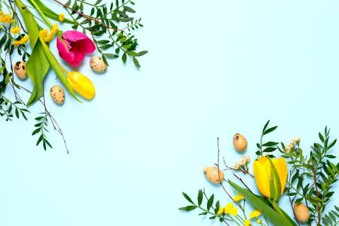 Easter greeting card template Stock Photos