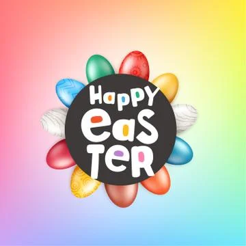 Easter greeting card vector template Stockillustratie