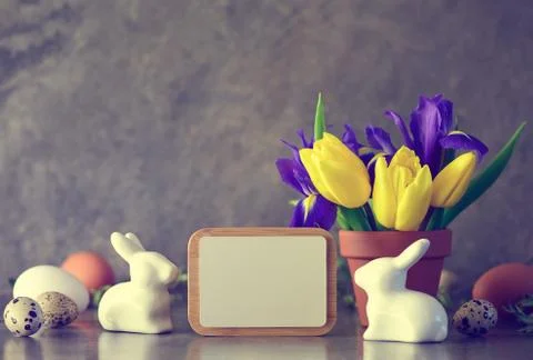 Easter greeting concept Stock Photos