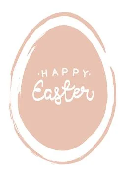 Easter greeting frame.Vector illustration with flowers and Easter eggs. Happy Stock Illustration