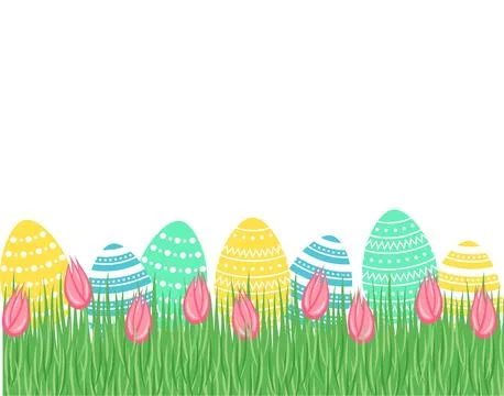 Easter greeting holiday background Stock Illustration