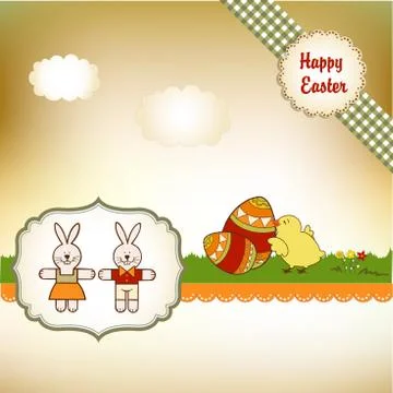 Easter greetings card Stock Illustration