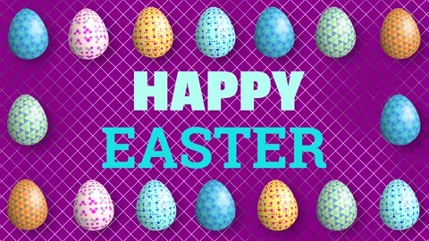 Easter greetings with Swinging egg frame Stock Footage 234110482