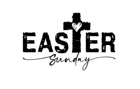 Easter grunge cross concept Stock Illustration