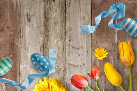 Easter grunge decoration background Stock Photos