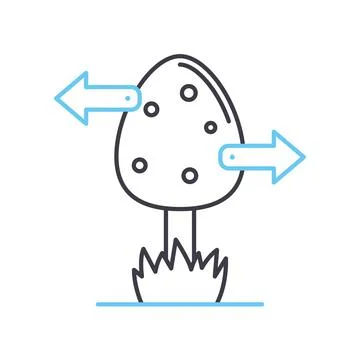 Easter guide line icon, outline symbol, vector illustration, concept sign Illustrazione stock
