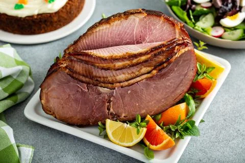 Easter ham for brunch Foto stock