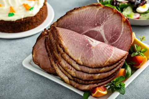 Easter ham for brunch Stock Photos