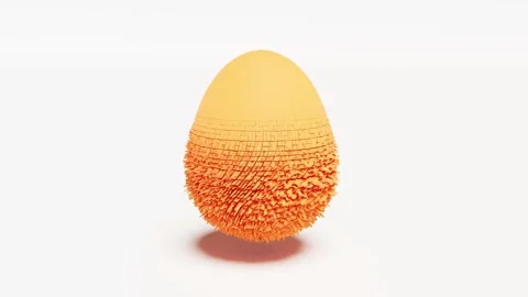 Easter happy egg transform endless Stock Footage 290453943