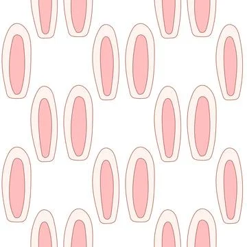 Easter hare ears colored hunting pattern textile Stockillustratie