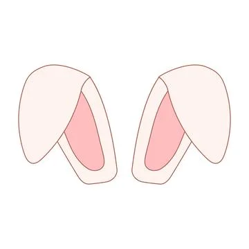 Easter hare ears colored hunting icon element Stock Illustration