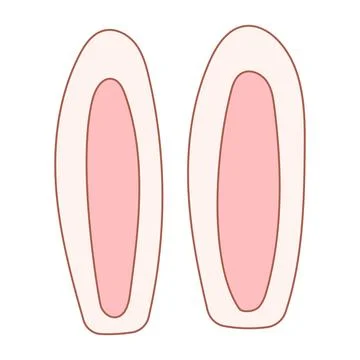 Easter hare ears colored hunting icon element Stock Illustration