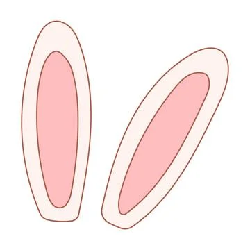 Easter hare ears colored hunting icon element イラスト素材