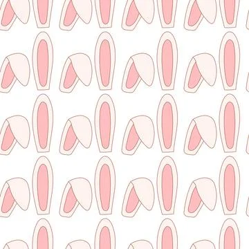 Easter hare ears colored hunting pattern textile Illustrazione stock