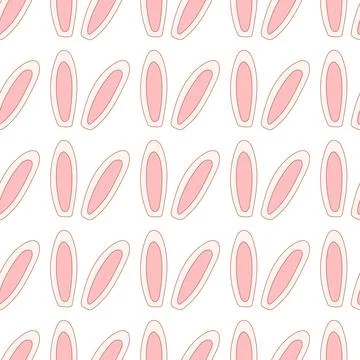 Easter hare ears colored hunting pattern textile Stockillustratie