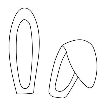 Easter hare ears colored hunting icon element Stock Illustration