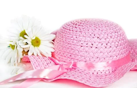 Easter hat with daisies Stock Photos