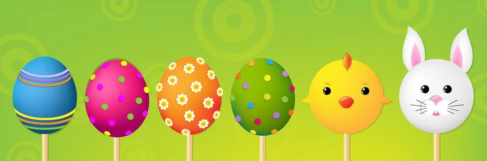 Easter header Stock Illustration