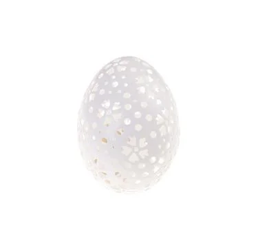 Easter hen's egg with carving. Stock Photos