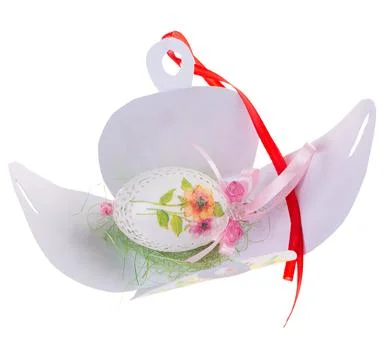 Easter hen's egg with carving. 写真素材