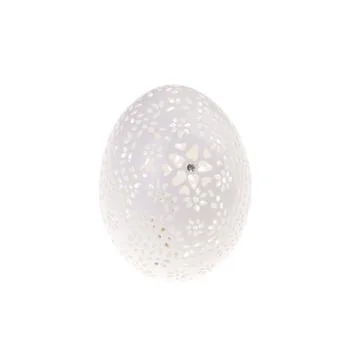 Easter hen's egg with carving. Stock Photos