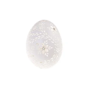 Easter hen's egg with carving. Stock Photos
