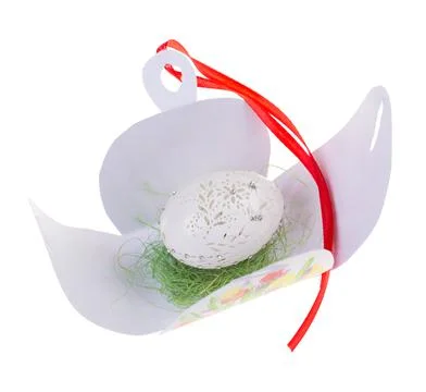 Easter hen's egg with carving. 写真素材