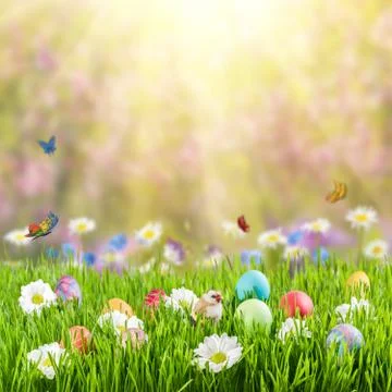 Easter Holiday Background Stock Photos