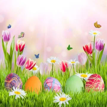 Easter Holiday Background Stock Photos
