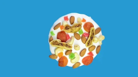 Easter holiday cake in loop motion Stock Footage 153542311