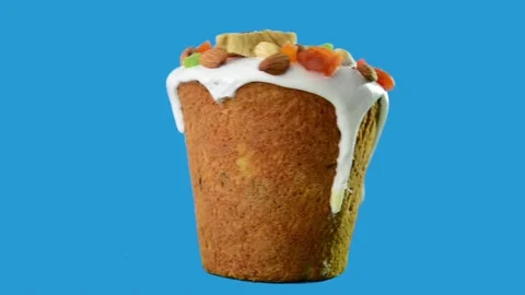 Easter holiday cake in loop motion Stock Footage 153542314
