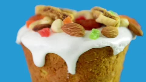 Easter holiday cake in loop motion Stock Footage 153542315