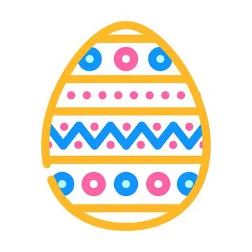 Easter holiday color icon vector illustration Stock Illustration