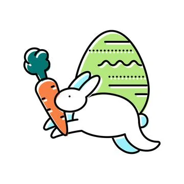 Easter holiday color icon vector illustration Stock Illustration